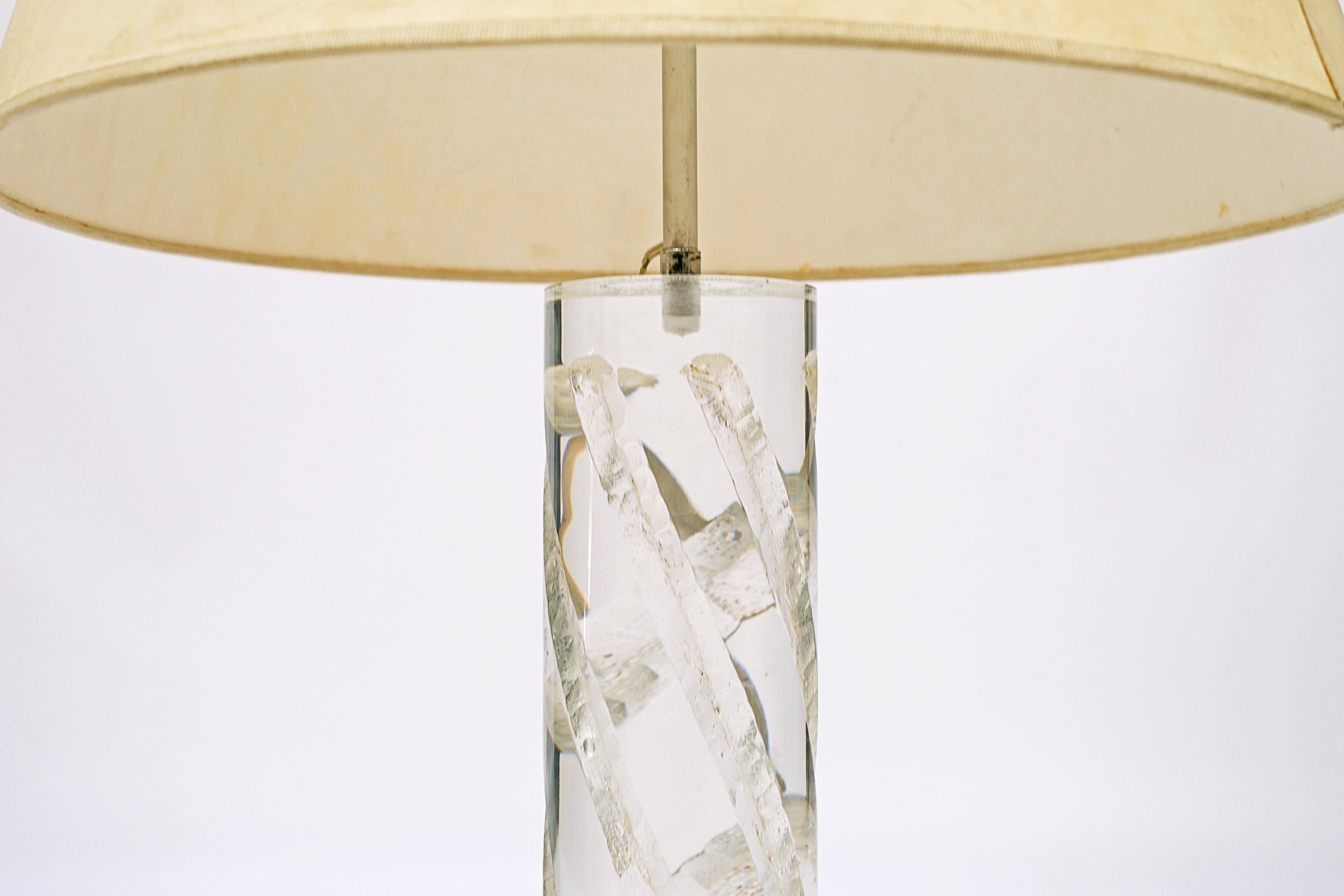 Mid-Century Modern Acrylic table lamp For Sale