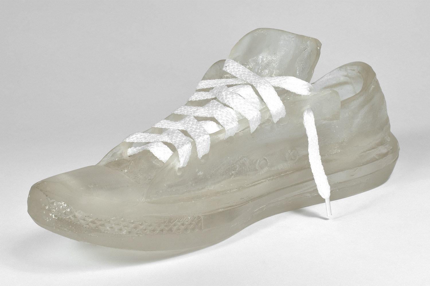 This acrylic tennis shoe was used as a serving dish for croquettes at select restaurants inspired by world-renowned chef José Andrés. The shoe was designed by Andrés and Sami Hayek, brother of film actress and producer Salma Hayek. Andrés is often