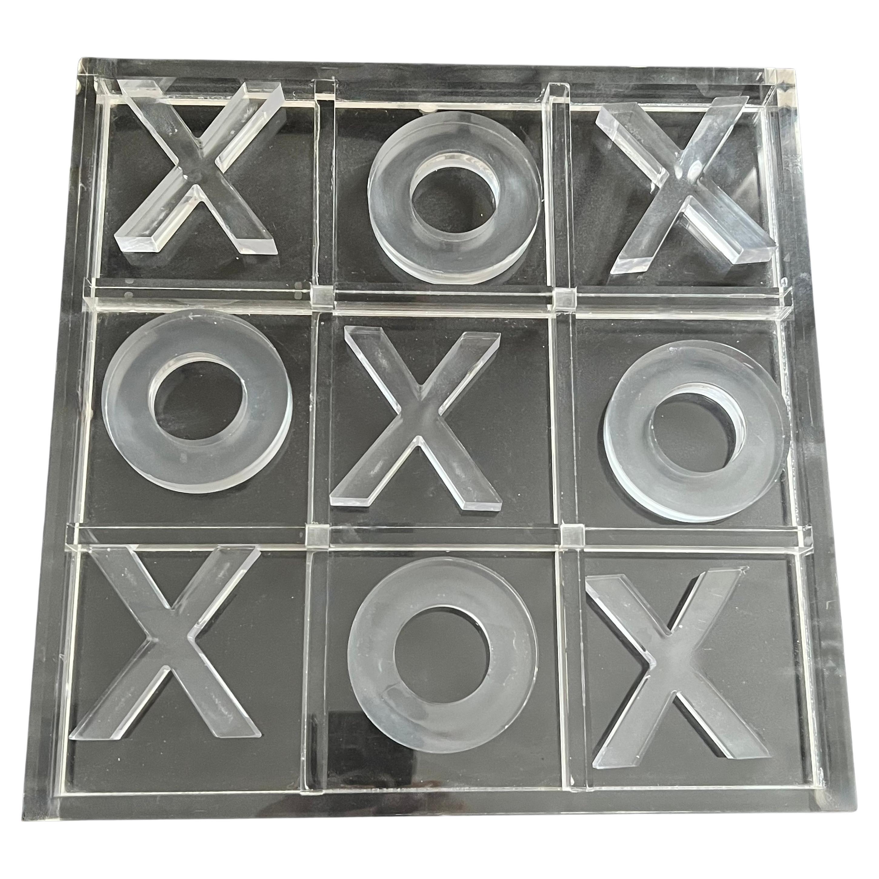 Acrylic Tic Tac Toe Board and Pieces X's O's