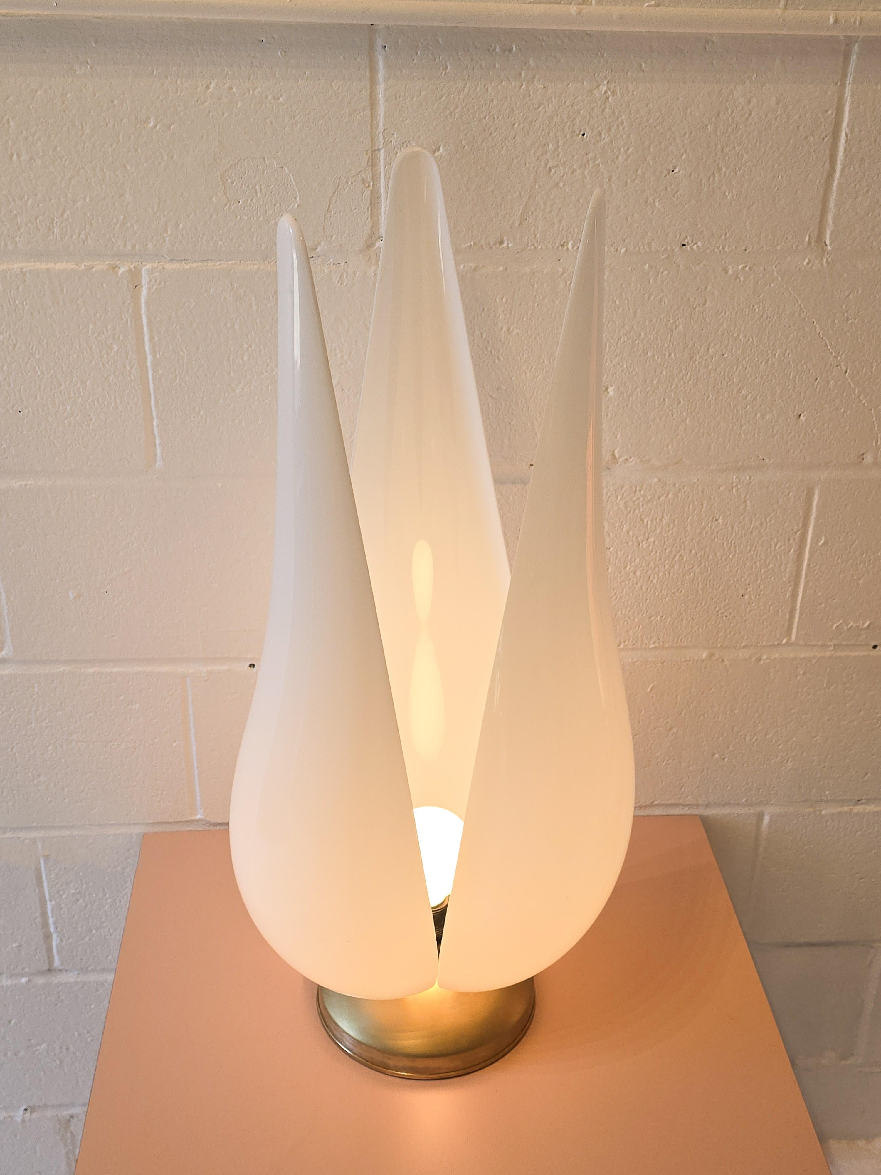Other Acrylic Tulip Petal Lamp in the Manner of Rougier