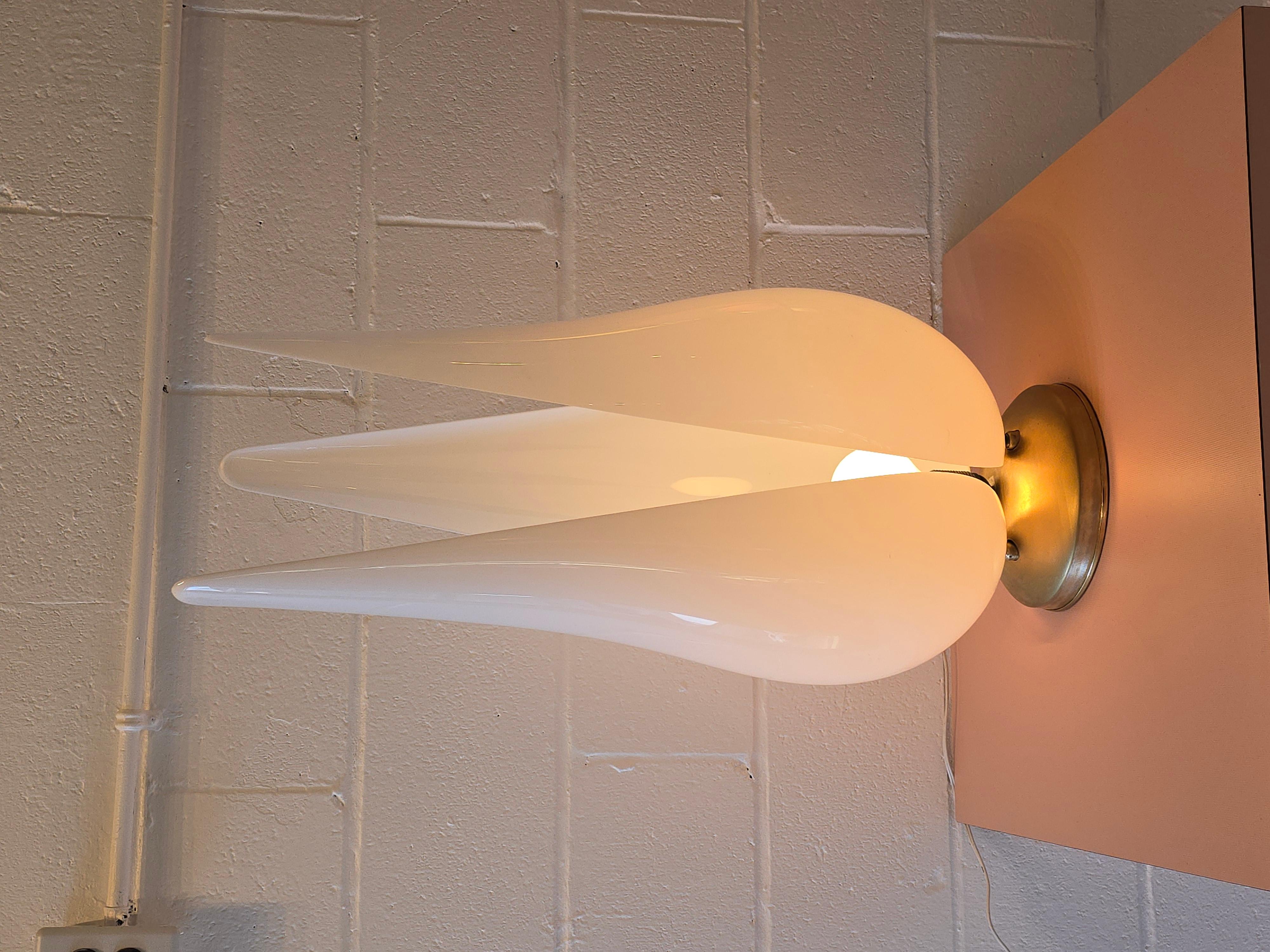 Canadian Acrylic Tulip Petal Lamp in the Manner of Rougier