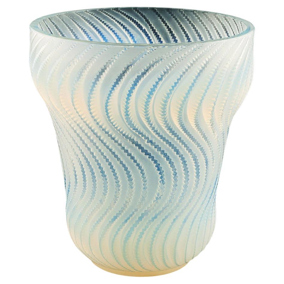 'Actinia' an Opalescent Glass Vase by Rene Lalique