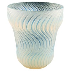 'Actinia' an Opalescent Glass Vase by Rene Lalique