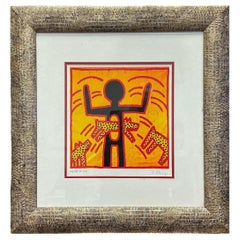 Activist Keith Haring Modern Signed Lithograph In Plate - Graffiti Art