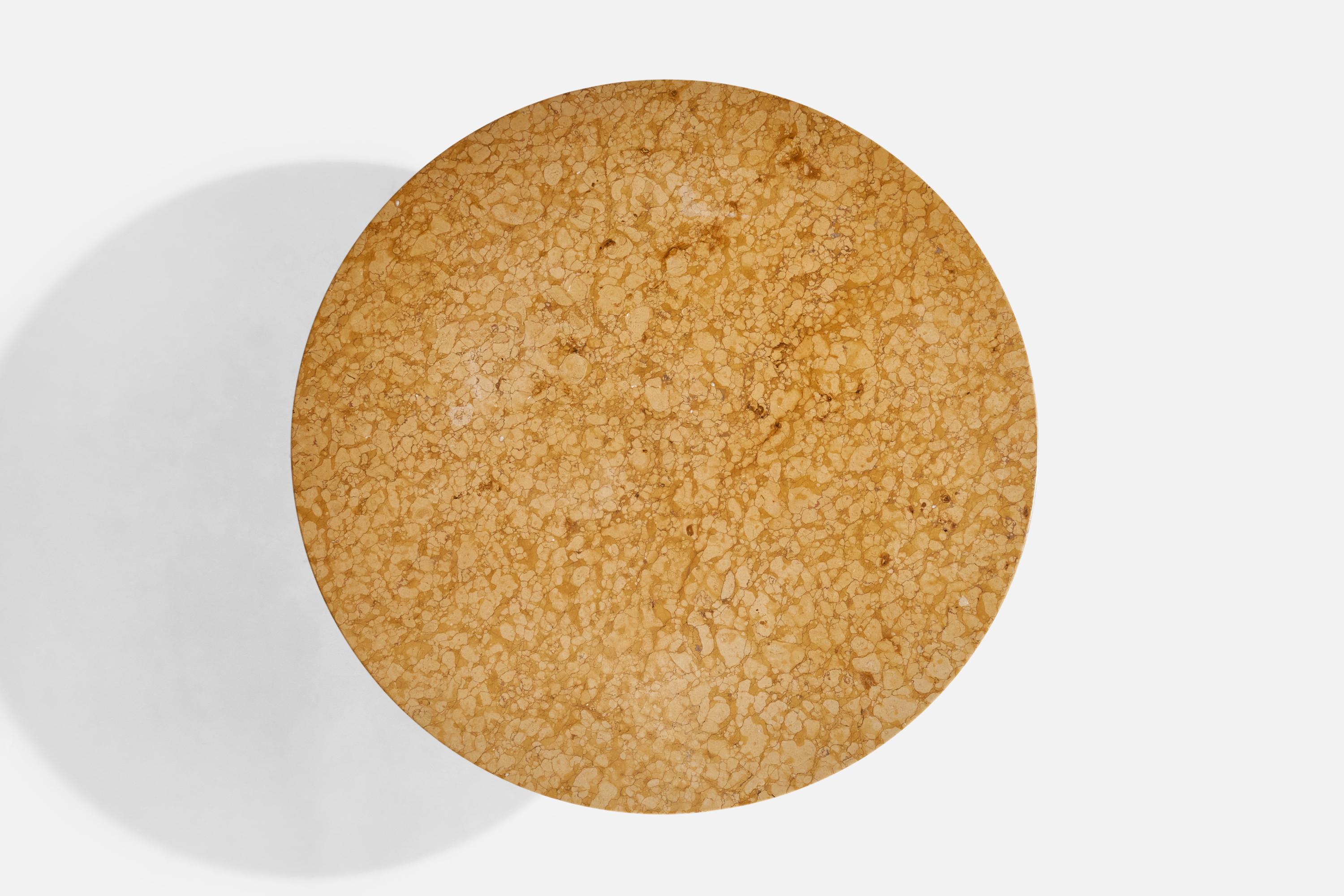 Acton Bjørn, table basse, marbre, acier, laiton, Danemark, années 1950 en vente 5