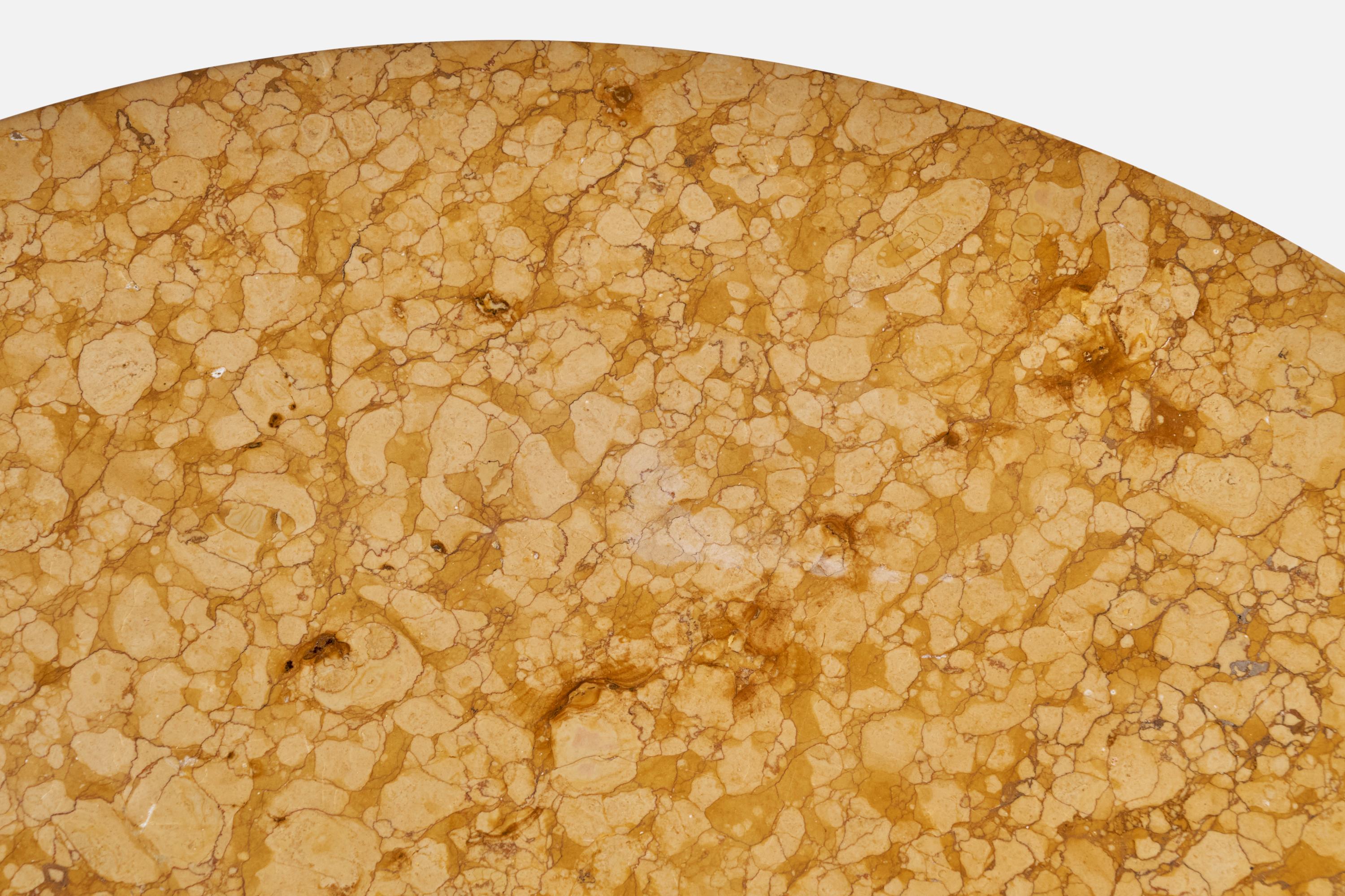 Acton Bjørn, table basse, marbre, acier, laiton, Danemark, années 1950 en vente 7