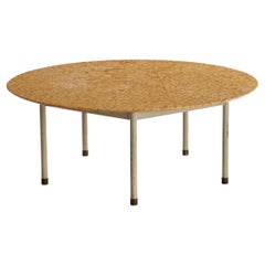 Acton Bjørn, Couchtisch, Marmor, Stahl, Messing, Dänemark, 1950er Jahre