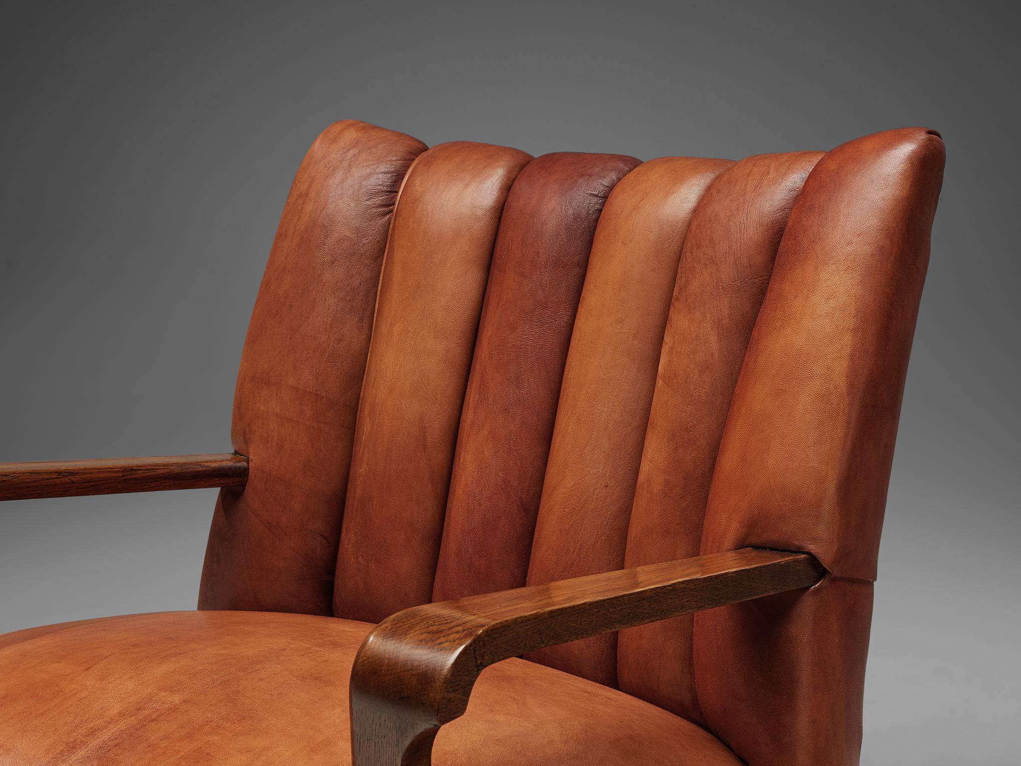 Acton Bjørn for A.J. Iversen Armchair in Original Niger Leather 1