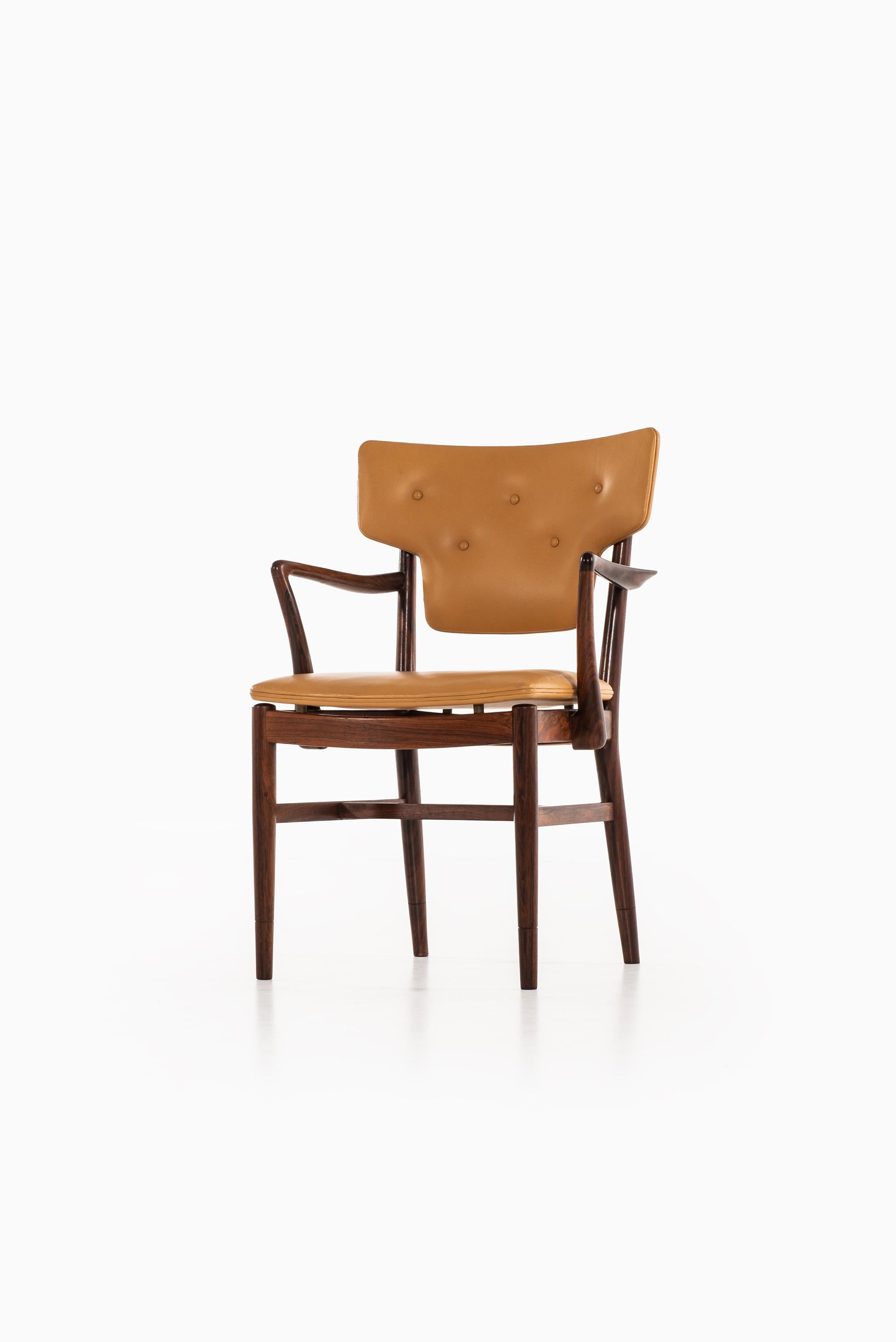 Very rare armchair attributed to Acton Bjørn & Vilhelm Lauritzen. Produced by cabinetmaker Willy beck in Denmark.