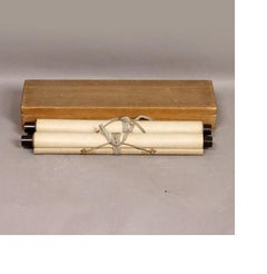 Actors in Dance / Theatre Scene 20th Century Scroll Painting Japan Artist