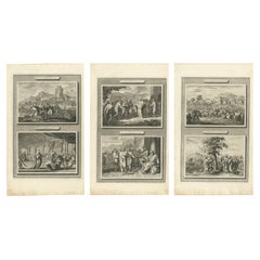 Actes des Apôtres - Six scènes bibliques, gravures de Mortier, Amsterdam, 1700