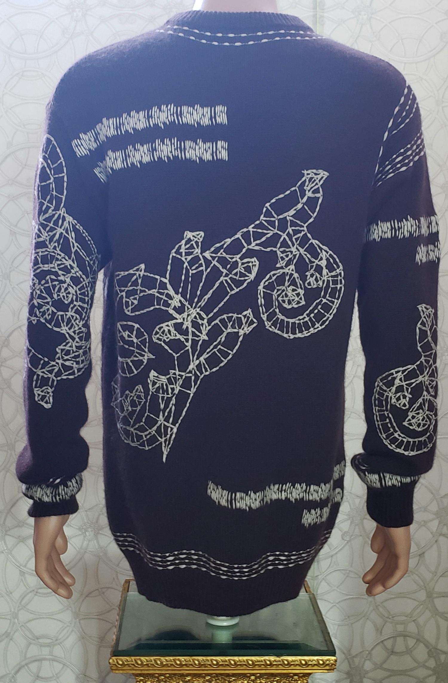 ACTUAL RUNWAY SAMPLE F/W 2015 L#15 VERSACE BROWN CASHMERE/ALPAKA WOOL Sweater For Sale 1