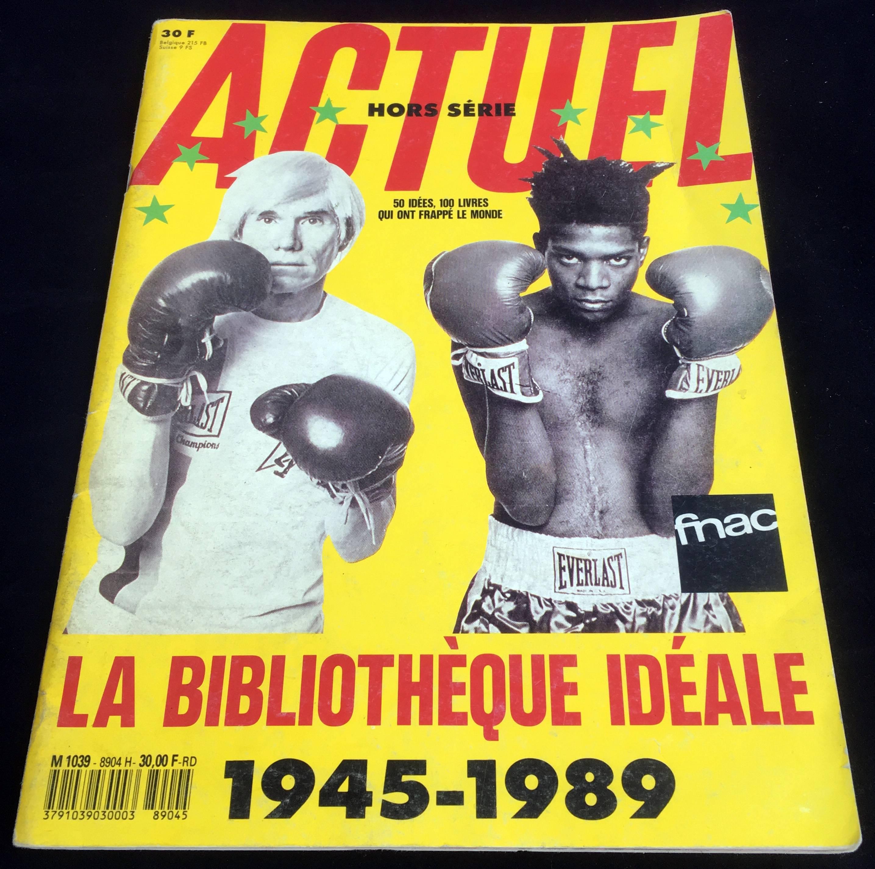 Actuel 1989 Warhol Basquiat Boxing Poster Feature In Good Condition In Brooklyn, NY