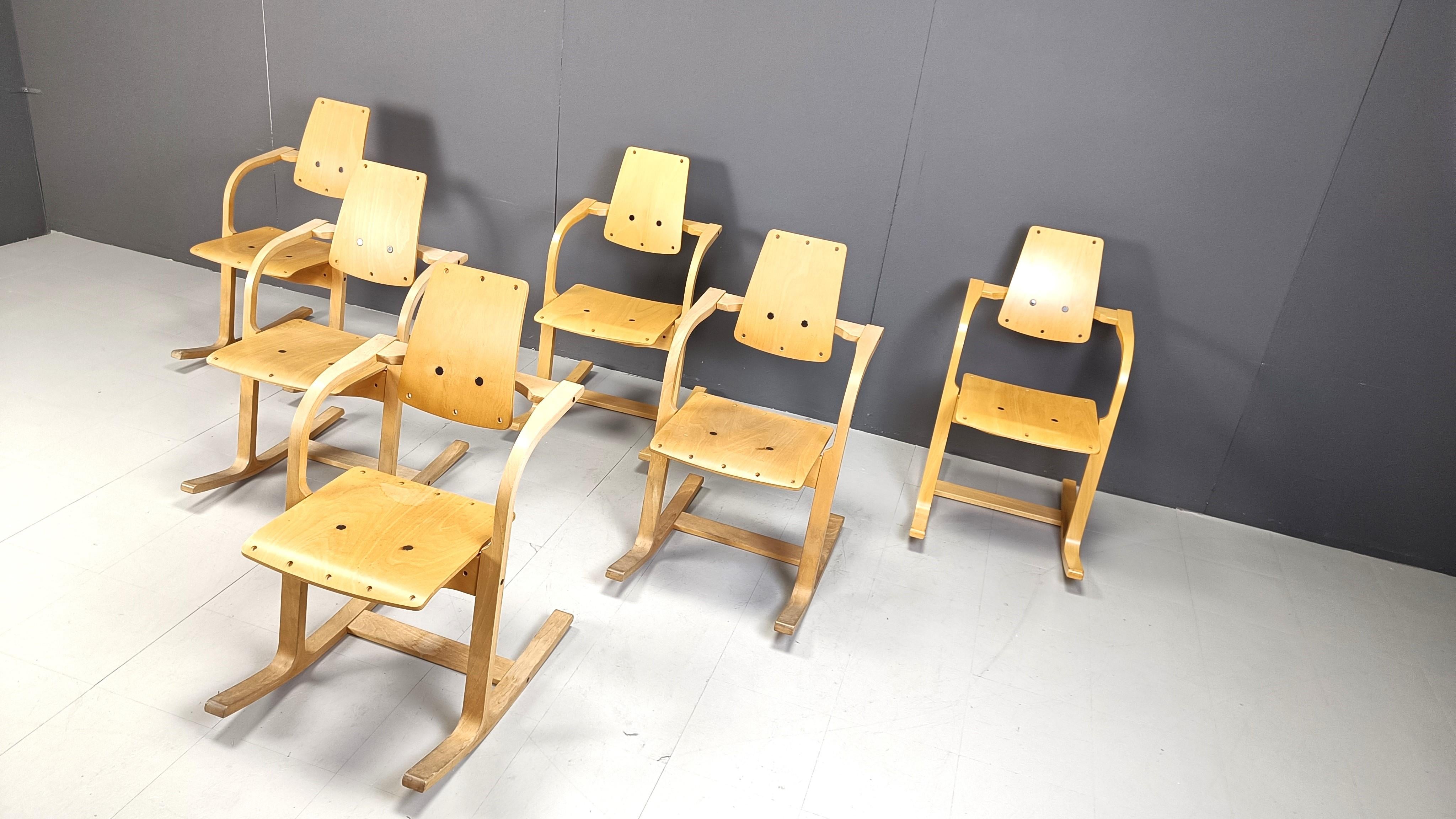 Actulum dining chairs by Peter Opsvik for Stokke, 1995 In Good Condition In Leuven, Vlaams Gewest