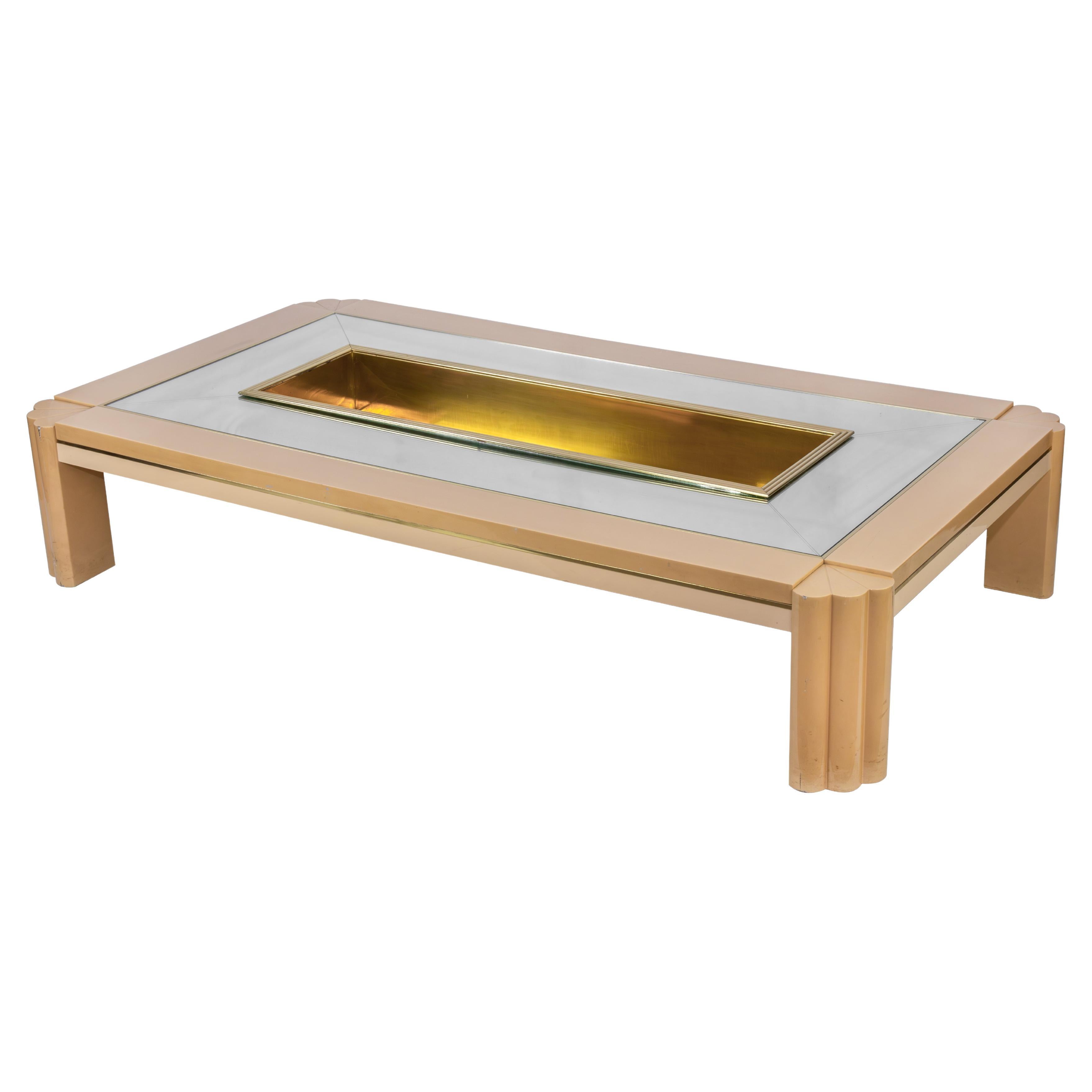  Table basse rectangulaire AD 016 d'Alain Delon pour Maison Jansen, France, 1970