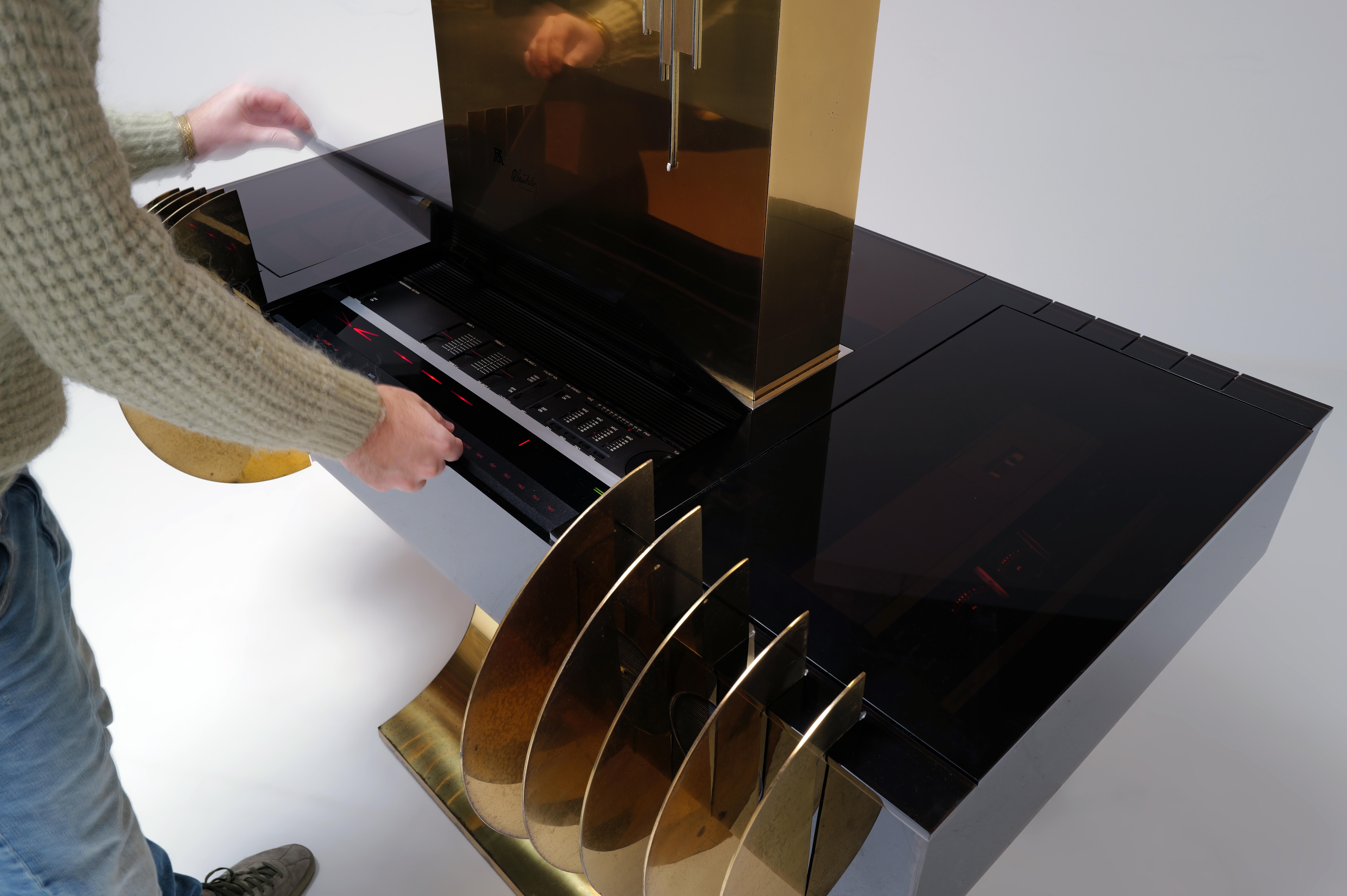 Laiton AD 800 Mobile Stereo d'Alain Delon pour Mario Sabot, 1975 en vente