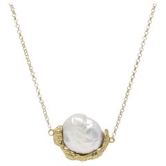 Ad Astra Gold-plated Pearl Necklace