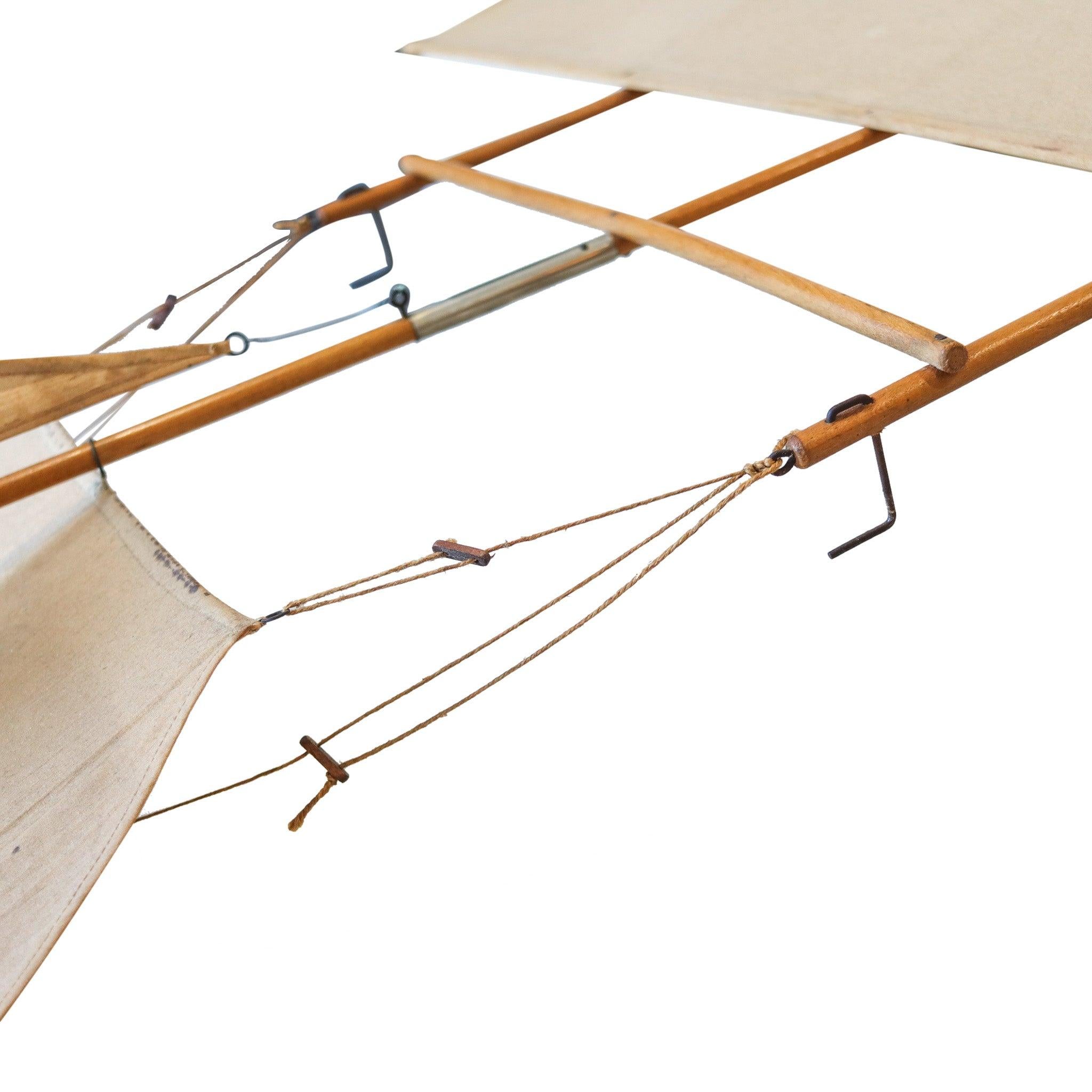 Début du 20ème siècle AD-ASTRA Modèle réduit d'avion 1910 Début 20ème siècle Rare en Wood Brass et Linen en vente