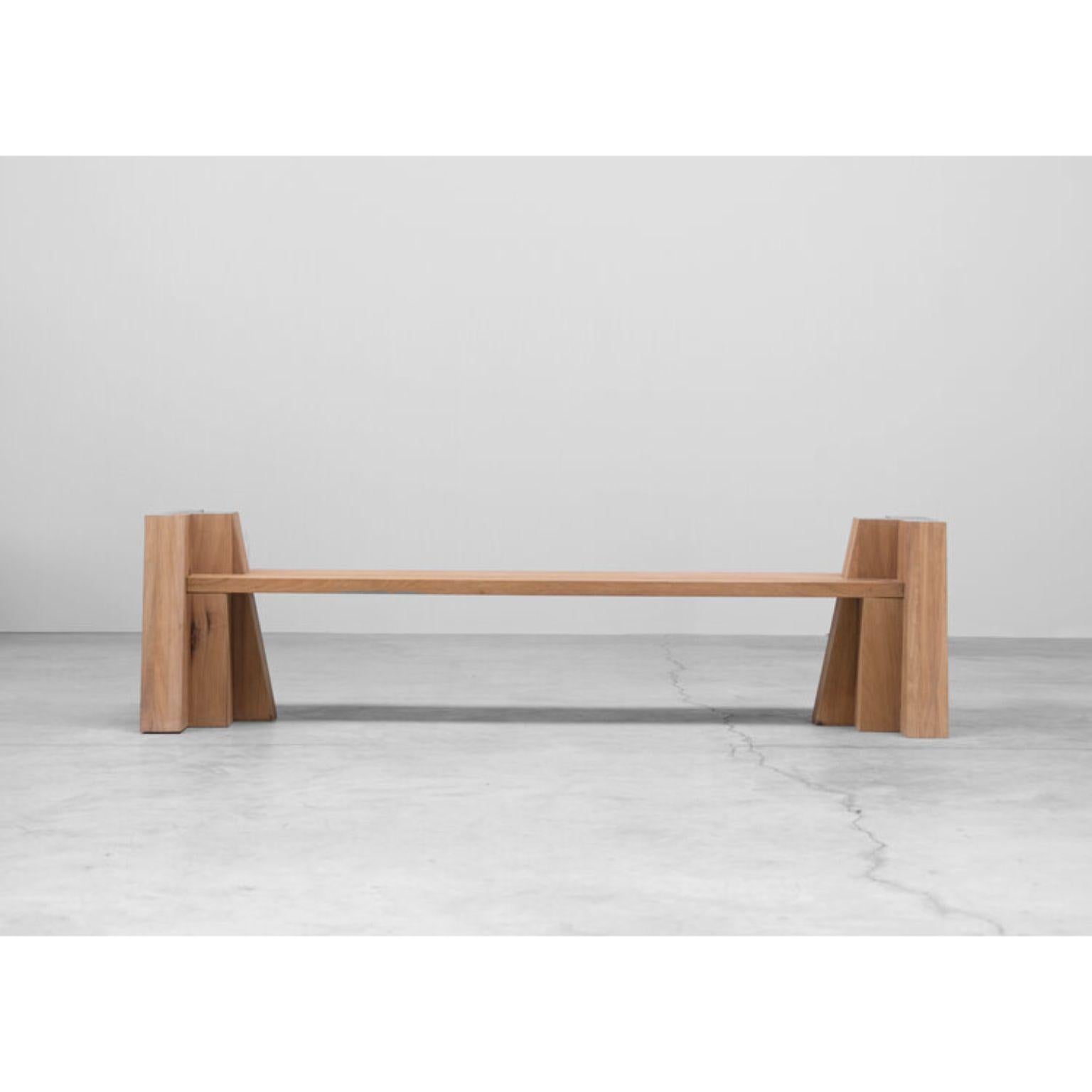 AD Bench in walnut by Arno Declercq
Dimensions: W 237 x l 60 x H 63 cm
Materials: African walnut



Arno Declercq
Belgian designer and art dealer who makes bespoke objects with passion for design, atmosphere, history and craft. Arno grew up in a