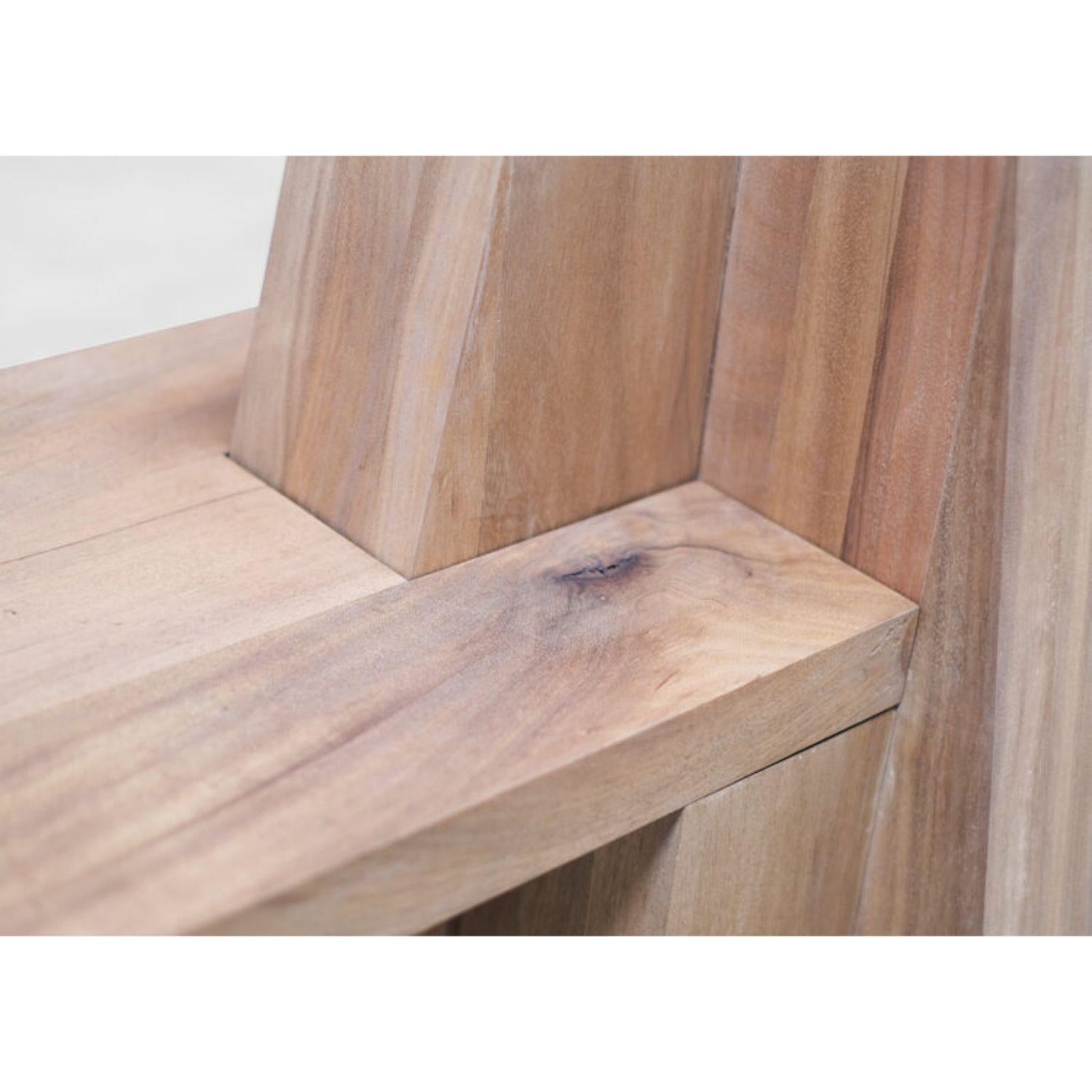 Modern AD Bench in Walnut by Arno Declercq For Sale