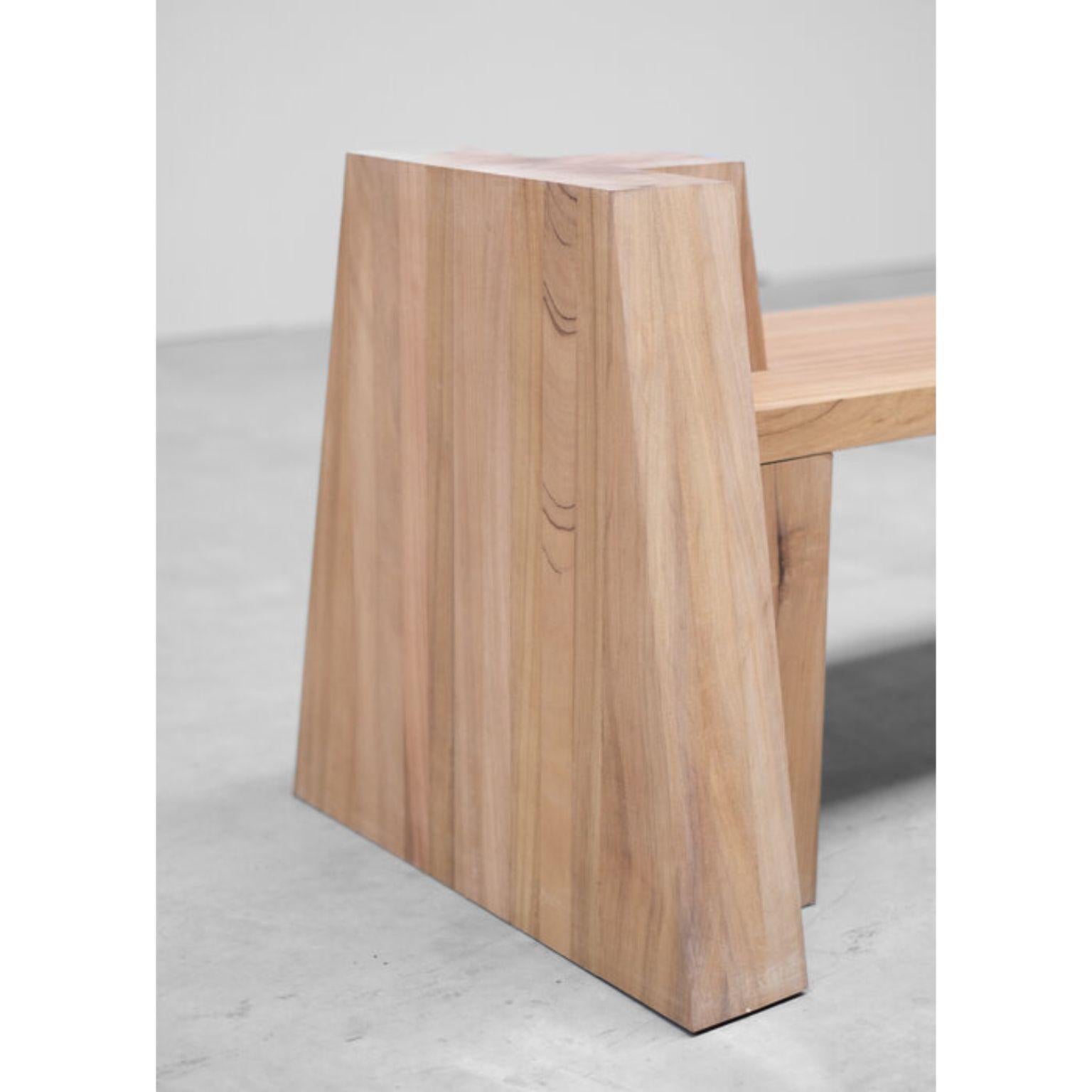 Belgian AD Bench in Walnut by Arno Declercq For Sale
