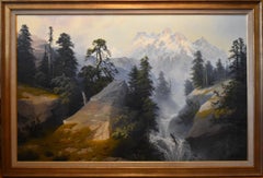 BIG FALLS  COLORADO, MONTANA, UTAH, WASHINGTON 51 X 71 FRAMED HUGE