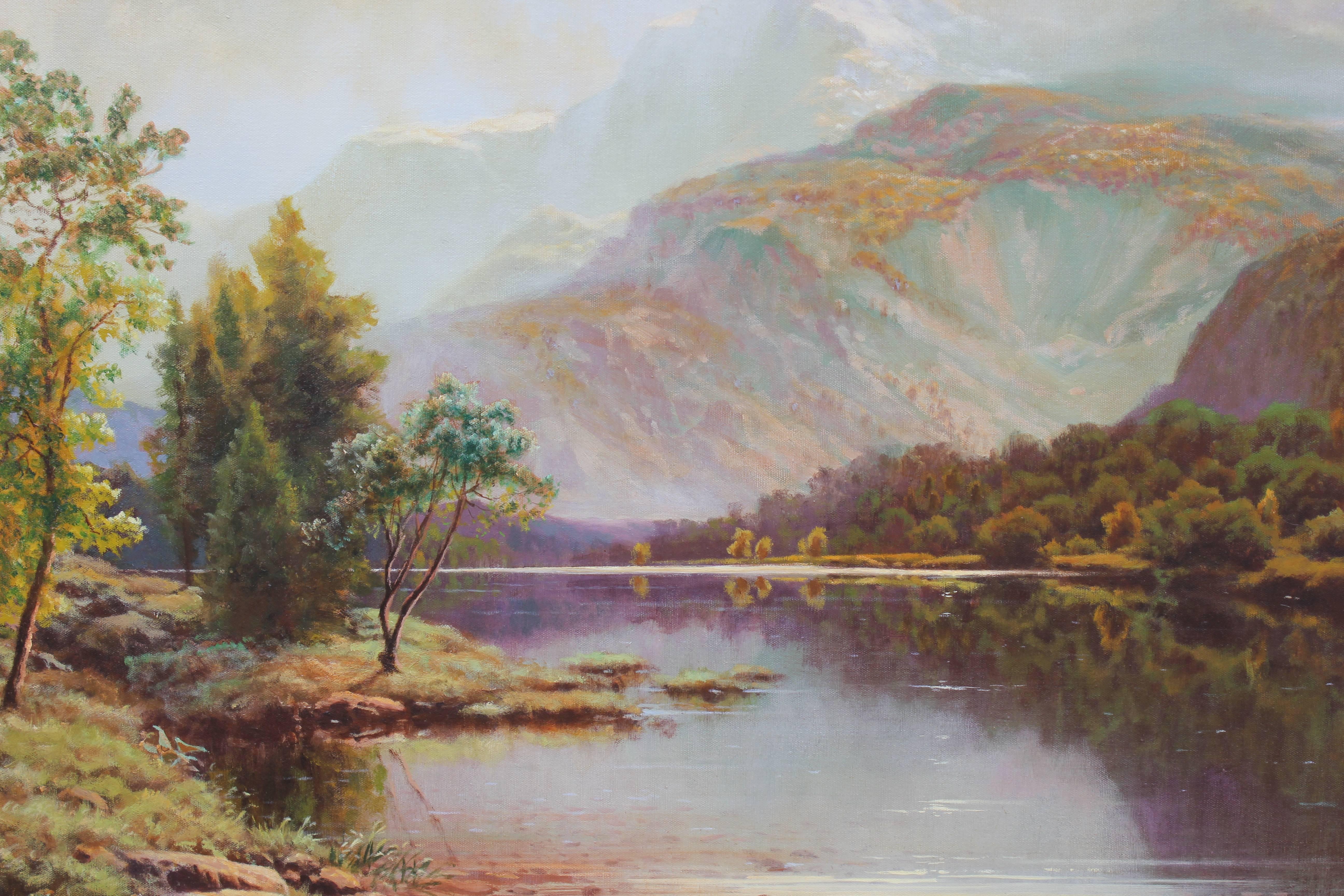 Mountain Lakes  - Painting by A.D. Greer