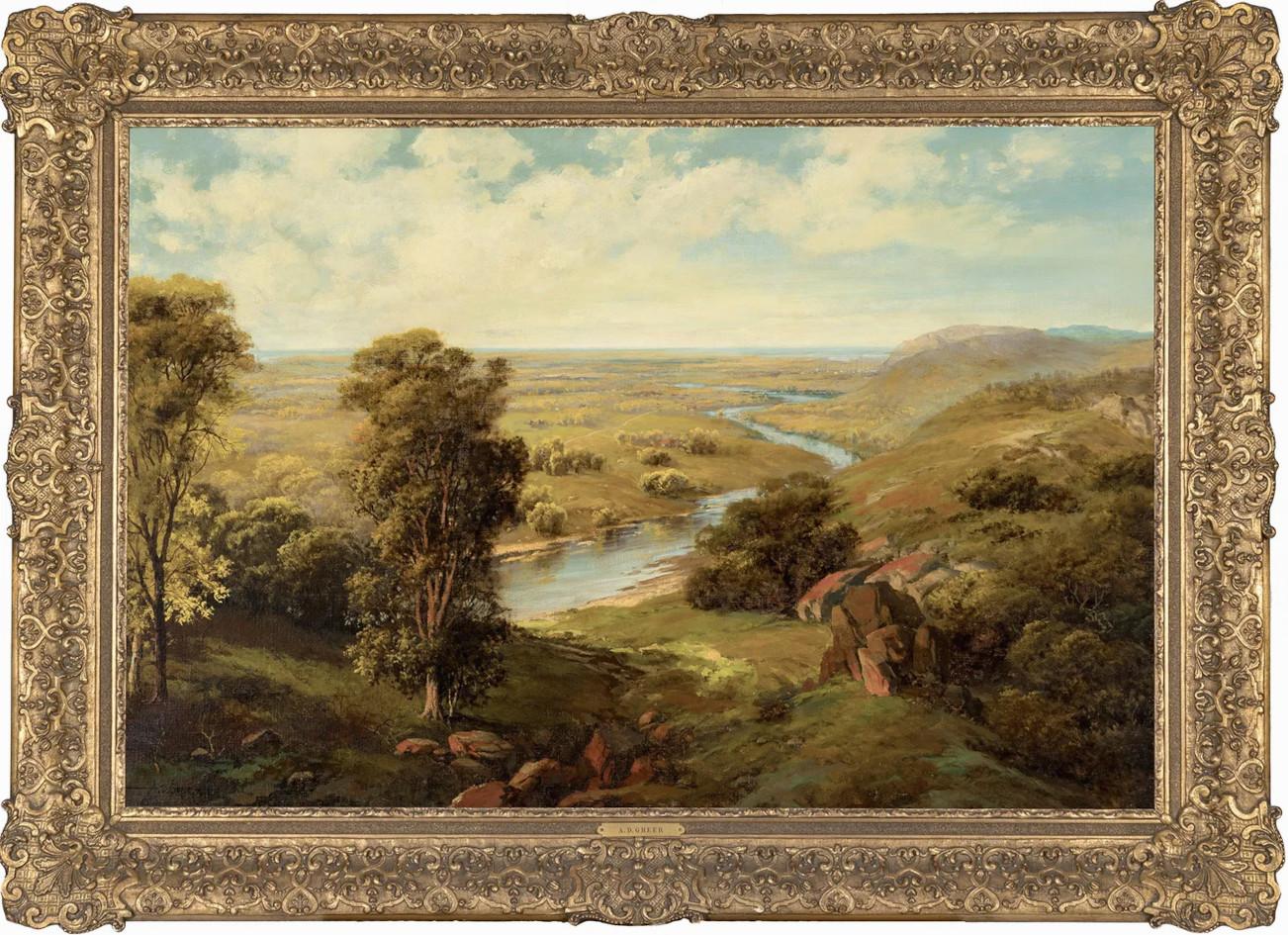 "RIVER VALLEY" HÖCHSTWAHRSCHEINLICH PEDERNALES RIVER FREDERICKSBURG TEXAS AD GREER