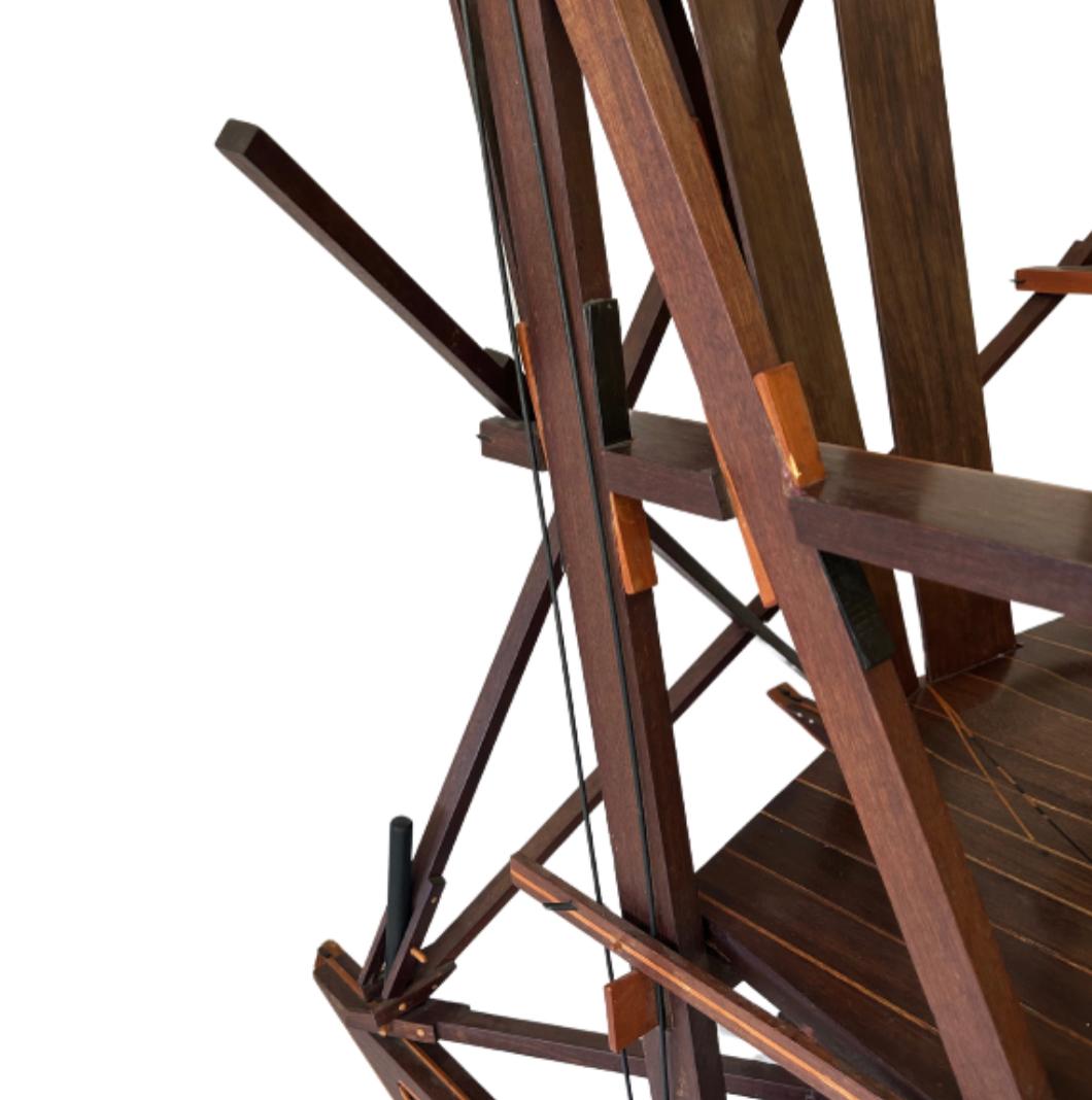 Wood Ad Hoc Semi Symmetric Rocking Chair For Sale