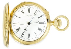 AD Lang et Padoux Rare Gold Full Hunter Independant Second Minute Repeater C1880