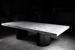 Ad Meliora Dining Table in Oak & Arabescato Corchia Marble by No Age Studio