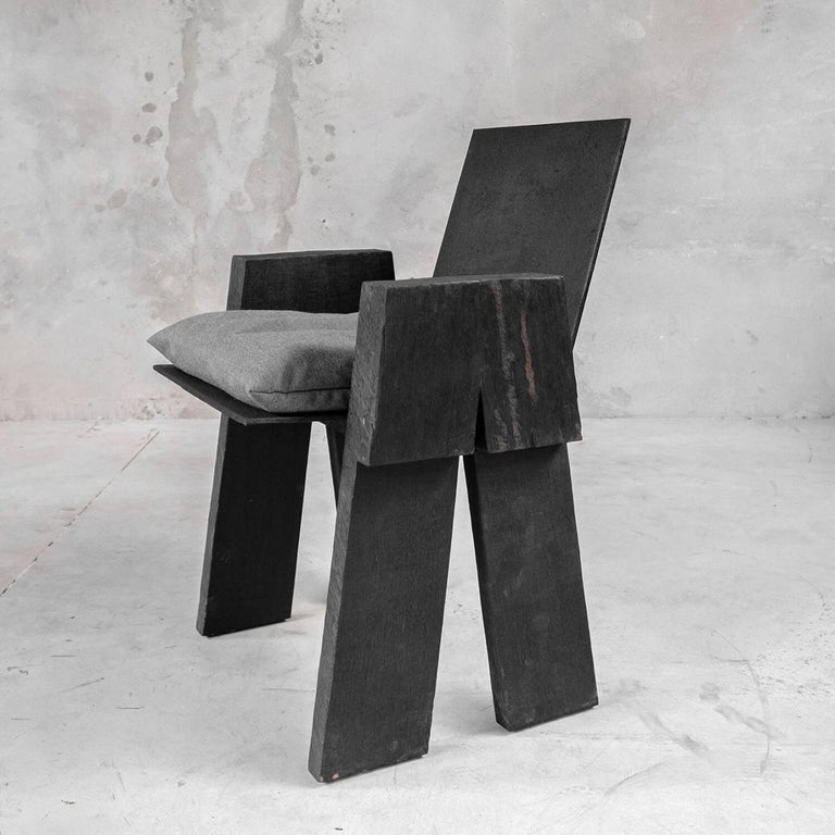 AD Sculpted Chair, Sculpted Iroko Wood, Arno Declercq at 1stDibs