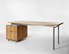 AD6 Desk in Solid White Oak and Cold Rolled Steel by Atlas Industries