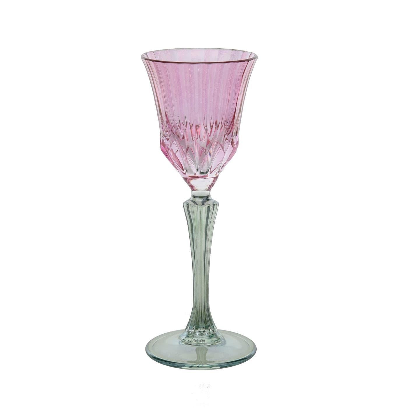 Vibrantly and elegantly colored, this set of six spirit glasses will be a stunning addition to both traditional and modern homes, infusing a dining table with subtle sophistication. Exquisitely handcrafted of mouth-blown glass, each piece combines