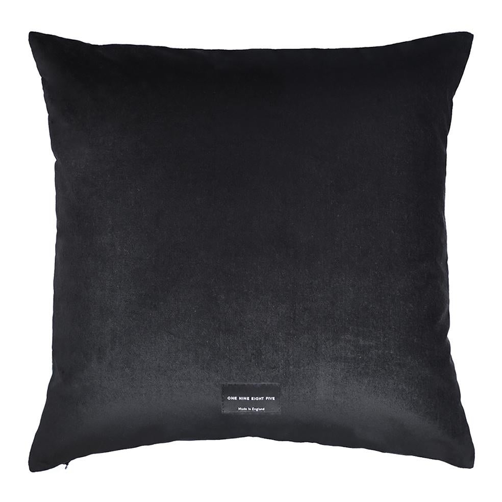 Mid-Century Modern Ada Geometric Ochre Velvet Cushion For Sale