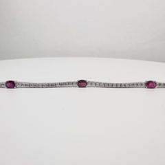 Bracelet ajustable ADA Jewelry en rubis et diamants, tout neuf