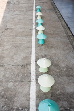 Lampada A.D.A. C in fibra di vetro lucida di Umberto Riva