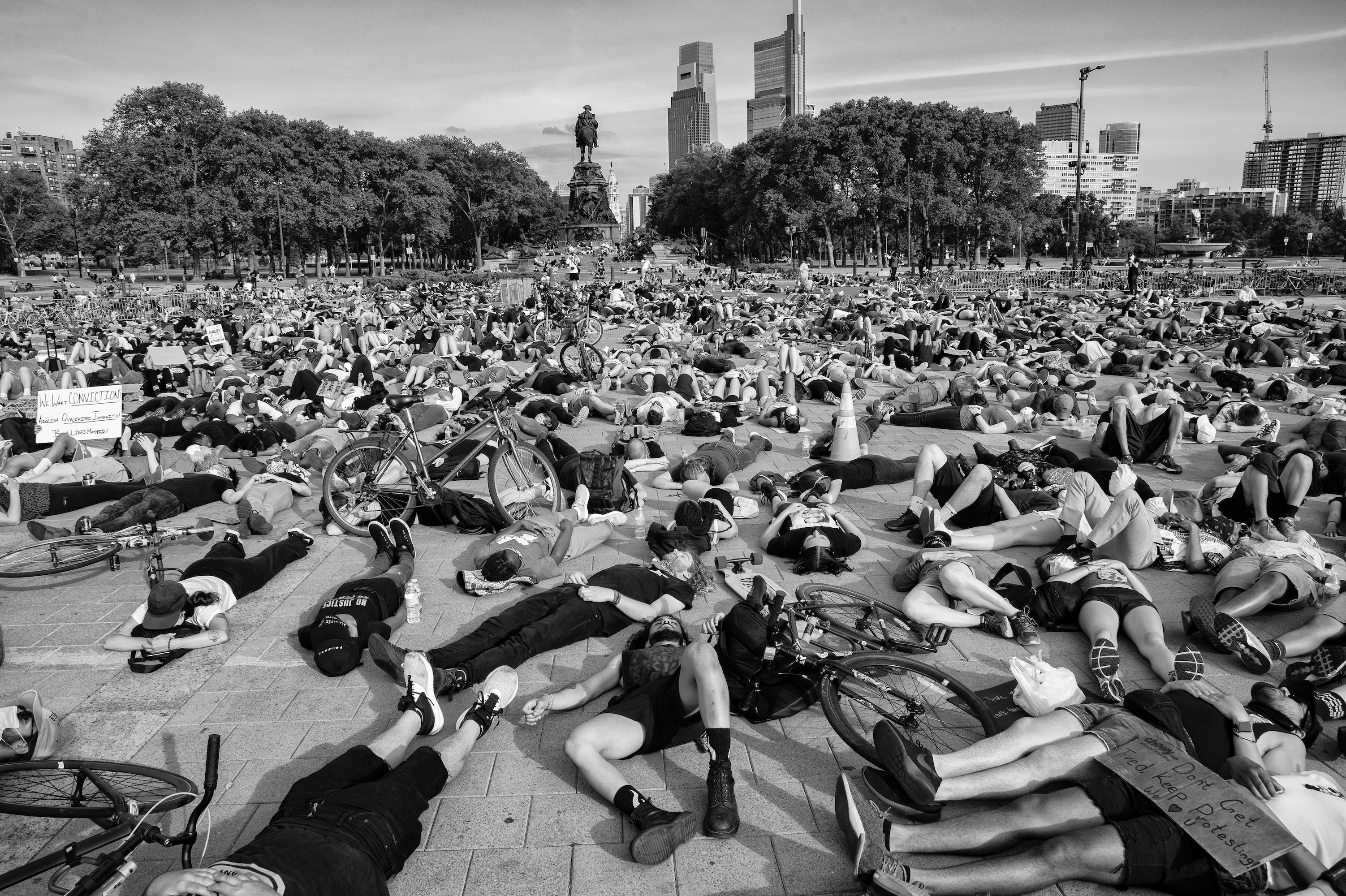 Ada Trillo Figurative Photograph - Peaceful Protest, Philadelphia: Black Lives Matter city documentary photograph