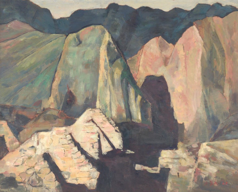 Swiss Mountain Landscape by Ada Wolpe 1960 For Sale 1