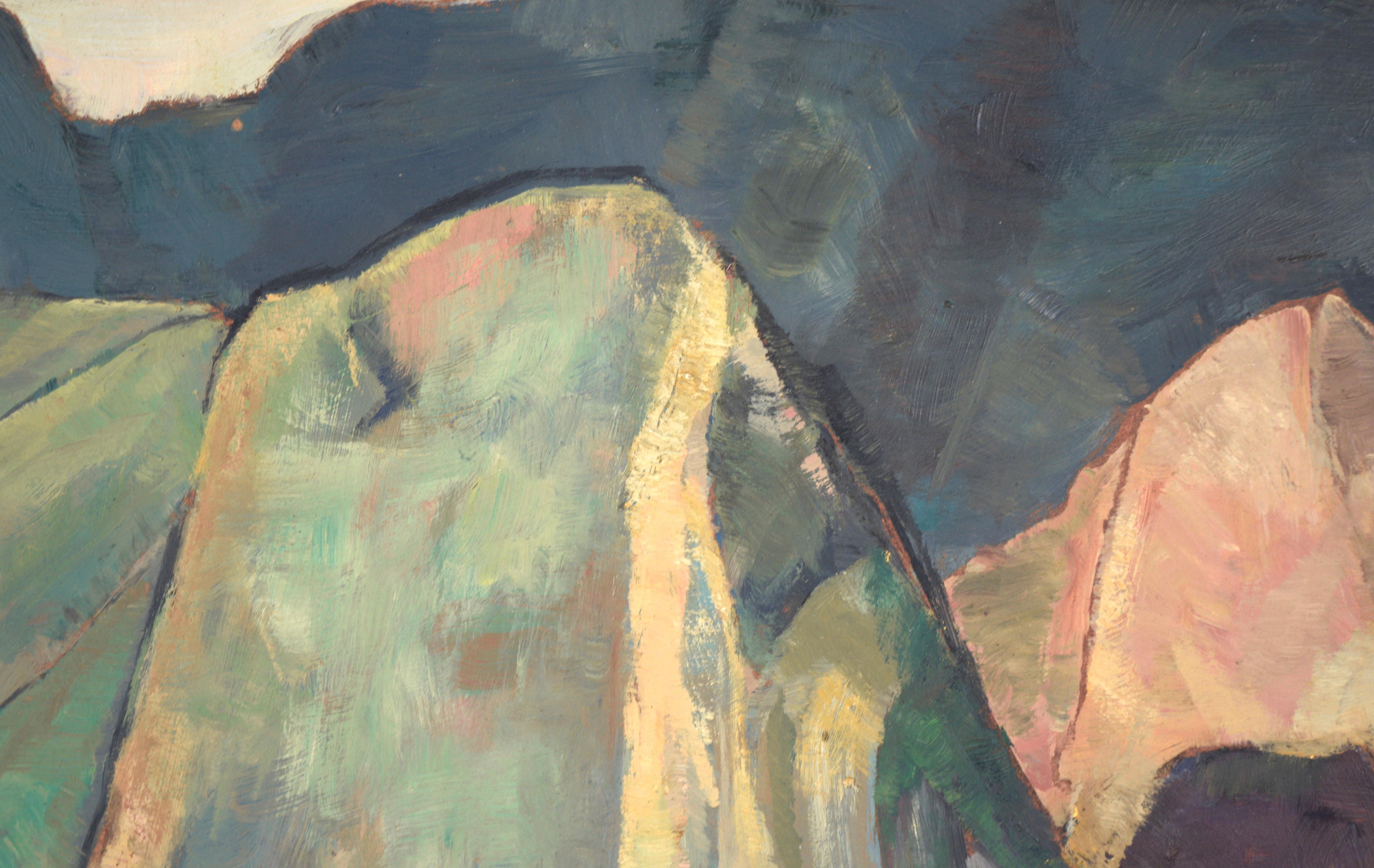 Swiss Mountain Landscape by Ada Wolpe 1960 1