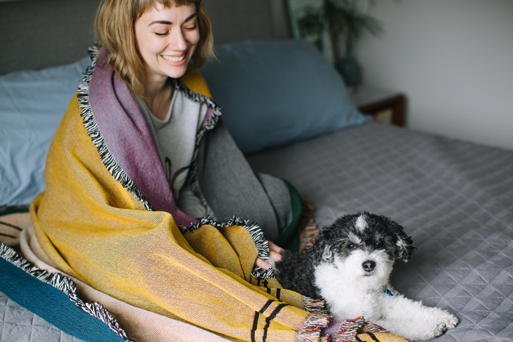 Modern Ada Woven Throw by Studio Herron
