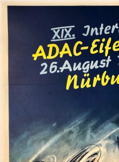 ADAC EIFEL RENNEN NURBURGRING Original Vintage Automobile Car Racing Poster 1956