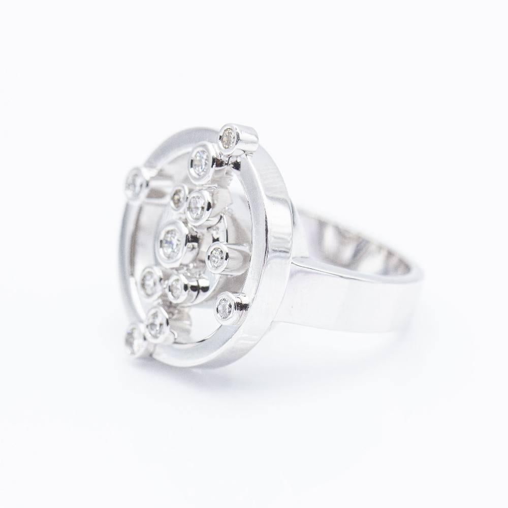Women's ADAGIO Ring in White Gold with Diamonds For Sale