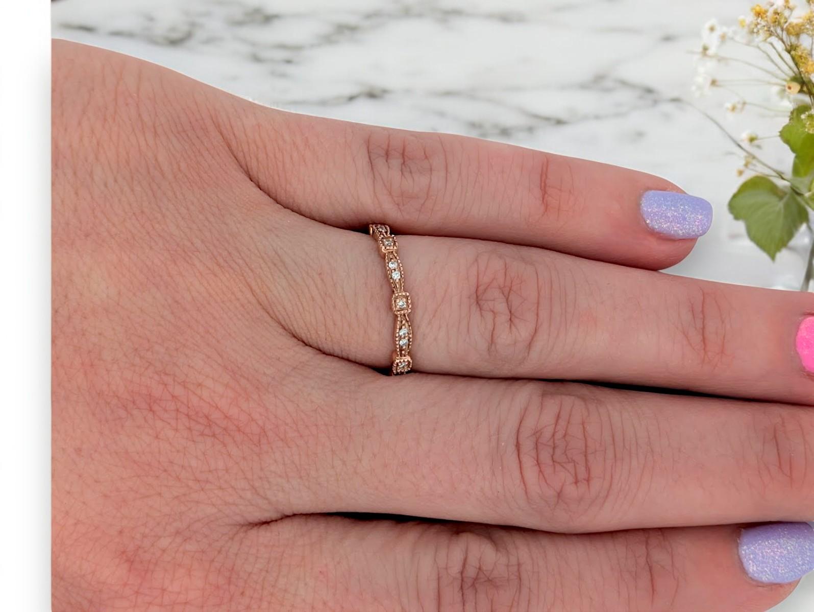 💎 Adah  14K Rose Gold Diamond Ring – 0.15 CT, Size 7

Delicate and timeless, the Adah Diamond Ring is a beautiful balance of elegance and simplicity. Crafted in solid 14K rose gold, this ring features 0.15 carats of sparkling diamonds, making it