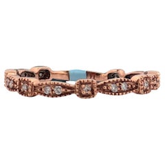 Adah  Anello con diamante in oro rosa 14K, diamante da 0,15 carati, misura 7, anello di fidanzamento