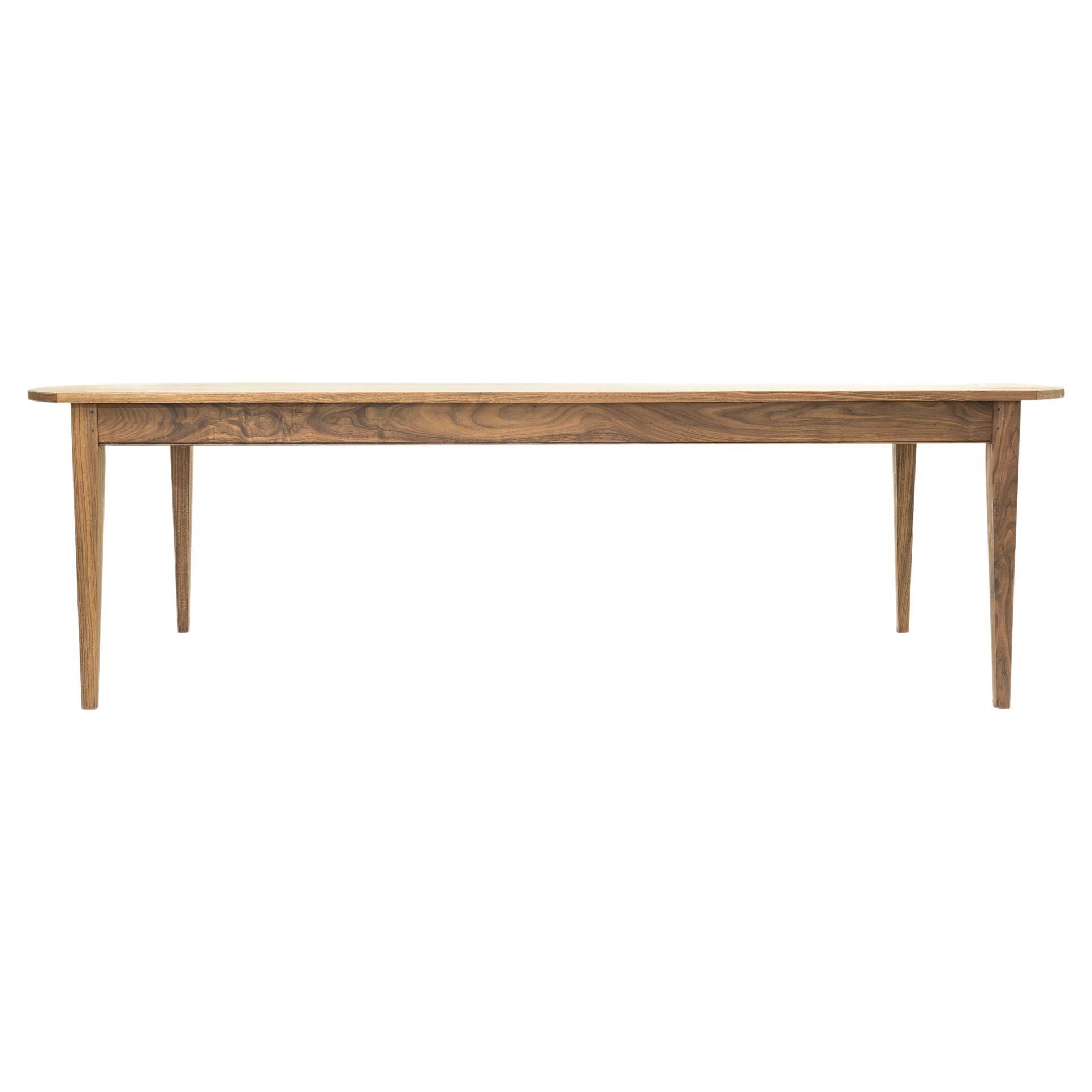 Adair Table, Refined English Rustic Dining Table in Walnut