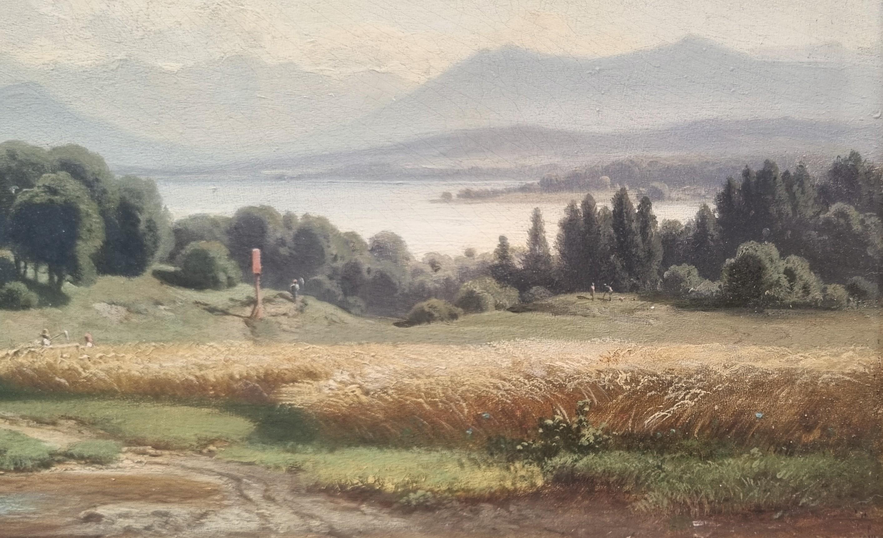 WAAGEN German Romantic Landscape Tegern Lake Montains Bavaria Mid 19th en venta 1