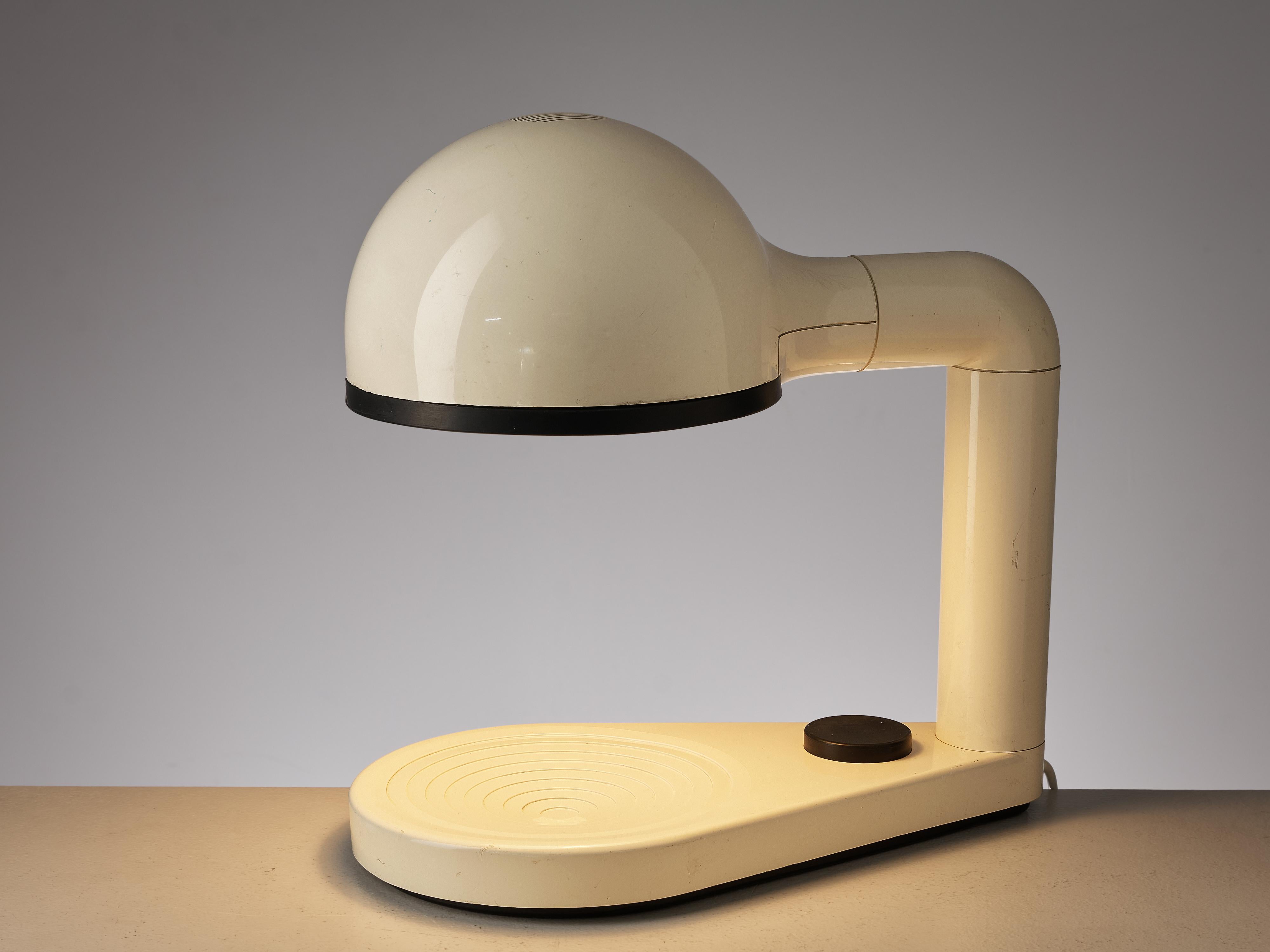 Late 20th Century Adalberto Dal Lago for Bieffeplast White Table Lamp