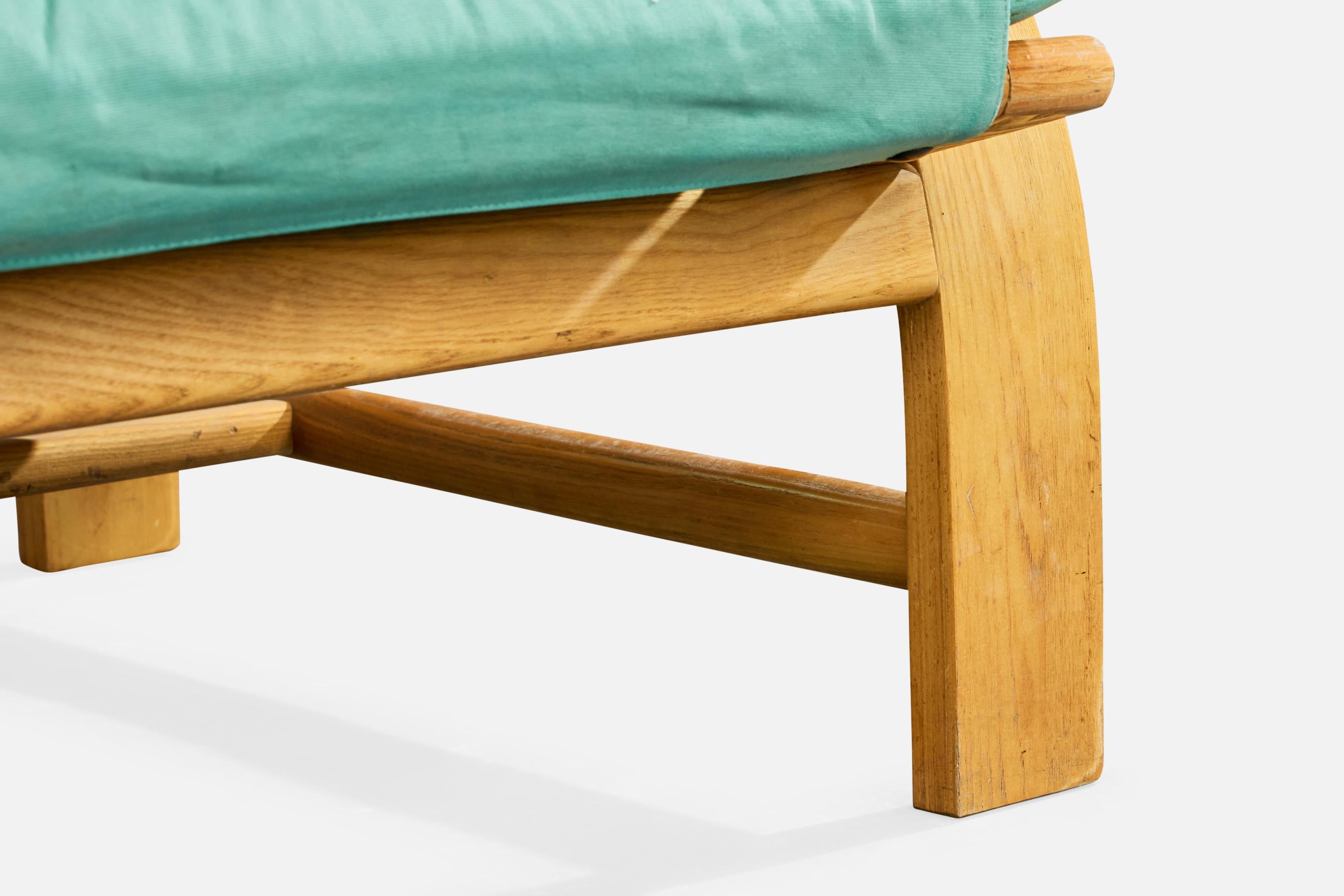 Adalberto Dal Lago, Lounge Stühle, Holz, Stoff, Italien, 1970er im Angebot 7