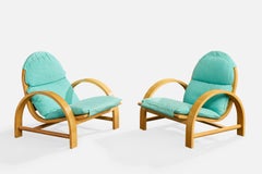 Adalberto Dal Lago, Sillas de salón, Madera, Tela, Italia, 1970s